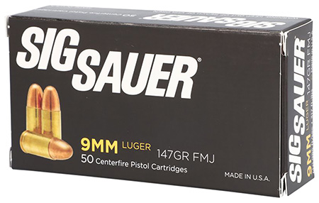 [798681516933] Sig Sauer E9MMB350 Elite Ball  9mmLuger 147gr Full Metal Jacket 50 Per Box/20 Case