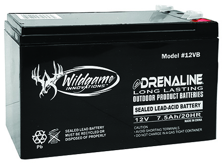[616376100673] Wildgame Innovations WGIWGIBT0011 Edrenaline Rechargeable Battery Black 12.0 Volts