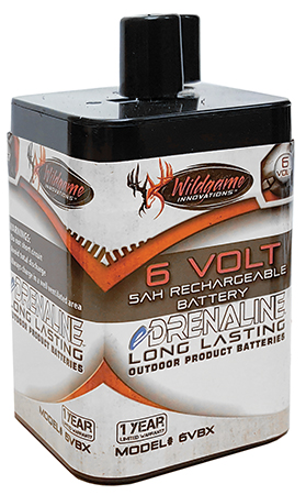 [616376500084] Wildgame Innovations WGIWGIBT0014 Spring Style Rechargeable Battery Black/Tan 6.0 Volts 5 mAh