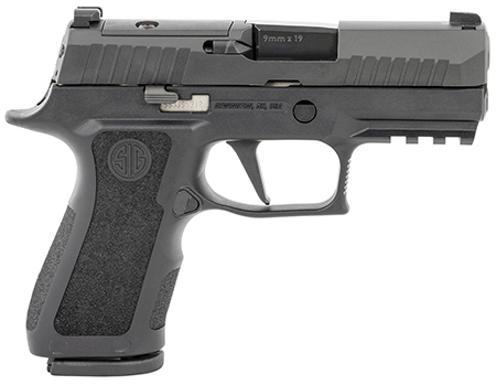 [798681663637] Sig Sauer 320XC9BXR3PR210 P320 XCompact 9mm Luger 10+1 3.60" Carbon Steel Barrel, Black Nitron Optic Ready/Serrated SS Slide, Black Stainless Steel Frame w/Picatinny Rail, Black XCompact Polymer Grips