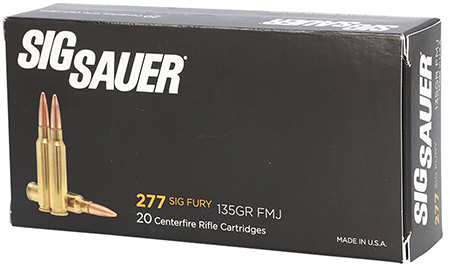 [798681659821] Sig Sauer E277SFB13520 Elite Ball  277Fury 135gr Full Metal Jacket 20 Per Box/10 Case