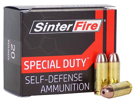 [855040006099] SinterFire Inc SF10125SD Special Duty (SD)  10mmAuto 125gr Lead Free Frangible Hollow Point 20 Per Box/10 Case