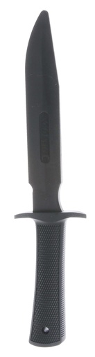 [705442004998] Cold Steel CS92R14R1 Military Classic Trainer 6.75" Fixed Plain Black Santoprene Blade, 4.75" Black Santoprene Handle