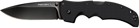 [705442017653] Cold Steel CS27BS Recon 1 4" Folding Spear Point Plain DLC Coated American S35VN Blade/Black G10 Handle Includes Pocket Clip