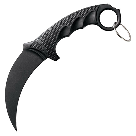 [705442005759] Cold Steel CS92FK FGX  4" Fixed Plain Karambit Black Griv-Ex Blade/Black Griv-Ex w/Overmold Kray-Ex Handle