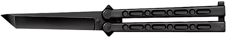 [705442019084] Cold Steel CS-92EAB FGX Balisong 5" Folding Plain Tanto Black Griv-Ex Blade/Handle
