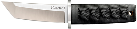 [705442019961] Cold Steel CS-17DA Kyoto I 3.25" Fixed Plain Tanto 8Cr13MoV SS Blade/Black Contoured Kray-Ex Handle