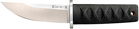 [705442019978] Cold Steel CS-17DB Kyoto II 3.38" Fixed Plain Tanto 8Cr13MoV SS Blade/Black Contoured Kray-Ex Handle