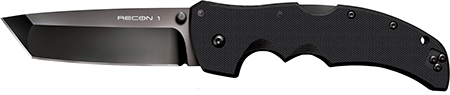 [705442017622] Cold Steel CS27BT Recon 1 4" Folding Tanto Plain DLC Coated American S35VN Blade/ Black Textured G10 Handle Includes Pocket Clip