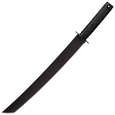 [705442016977] Cold Steel CS97TKLZ Tactical Wakizashi 18" Black Matte Baked-On Anti Rust 1055 Carbon Steel Blade/ Black Polypropylene Handle 25" Long Includes Sheath