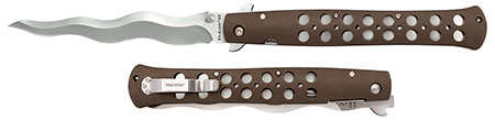 [705442020042] Cold Steel CS-26SXK6 Ti-Lite  6" Folding Plain Kris AUS 10A Steel Blade/ Black Griv-Ex Handle
