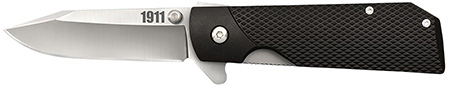 [888151032145] Cold Steel CS20NPJAAZ 1911  3" Folding Clip Point Plain 4034 SS Blade Black Textured Griv-Ex Handle Includes Pocket Clip