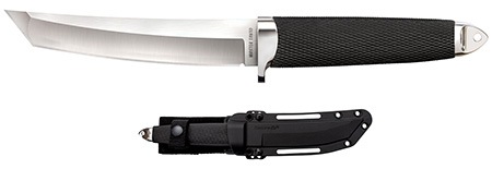 [705442018049] Cold Steel CS-35AB San Mai Master 6" Fixed Tanto Plain Satin VG-10 San Mai Blade/Black Textured/Oval Kray-Ex Handle Includes Sheath