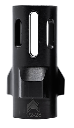 [853427007400] Angstadt Arms AA093LHB28 Flash Hider  Black Hardcoat Anodized Steel with 1/2"-28 tpi Threads 1.42" OAL for 9mm Luger