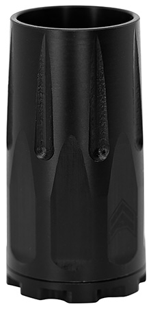 [853427007455] Angstadt Arms AA093LBC01 Blastwave Blast Shield Black Hardcoat Anodized Steel with 2.50" OAL for 9mm Luger 3-Lug Attachments