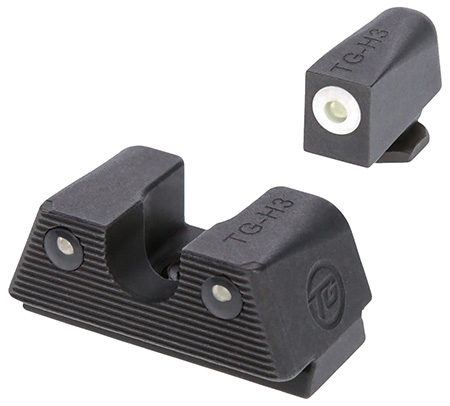 [888151038901] TruGlo TGTG231G1XA Tritium X  White Outline Tritium Front/Green Tritium Rear/Black Nitride Fortress Frame, Compatible w/Glock 42/43/43X/48 Except MOS, Front Post/Rear Dovetail Mount