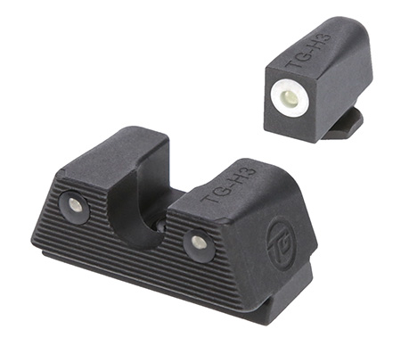 [888151038895] TruGlo TGTG231G1XW Tritium X  Low, White Outline Tritium Front/ Green Tritium Rear/Black Nitride Fortress Frame, Compatible w/Most Glock Except MOS, Front Post/Rear Dovetail Mount