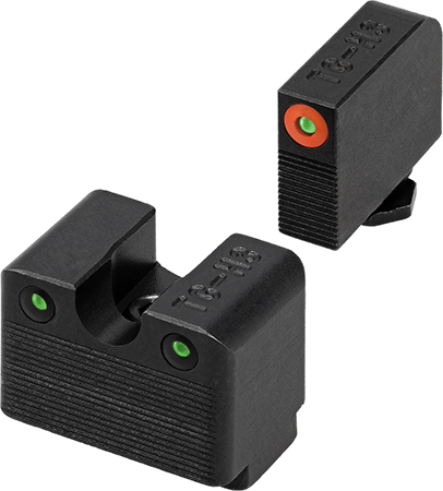 [888151038116] TruGlo TGTG231G3MC Tritium Pro  Black | Green Tritium Orange Outline Front Sight Green Tritium Rear Sight