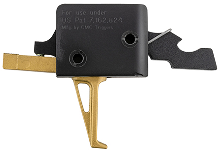 [850040016017] CMC Triggers 91503GF Drop-In Gold Finger Single-Stage Flat Trigger w/ 3-3.50 lbs Draw Weight  &  Gold Finish