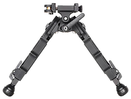 [858520006428] Accu-Tac BRASQDG204 BR-4 G2 Arca Spec Bipod made of Black Hardcoat Anodized Aluminum with ARCA Style Rail Attachment, Steel Feet  &  5.75"-8.25" Vertical Adjustment