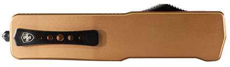 [093674823624] Templar Knife LAAB121 Premium LW  Large 3.50" OTF Dagger Plain Black Oxide Stonewashed Powdered D2 Steel Blade, 5.25" Bronze Anodized Aluminum Handle