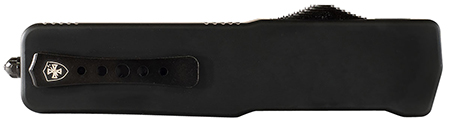 [093674818064] Templar Knife LABR321 Premium LW  Large 3.50" OTF Drop Point Plain Black Oxide Stonewashed D2 Steel Blade, 5.25" Black Aluminum Handle