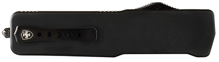 [093674818187] Templar Knife SABR321 Premium LW  Small 3" OTF Drop Point Plain Black Oxide Stonewashed D2 Steel Blade, 4.50" Black Aluminum Handle