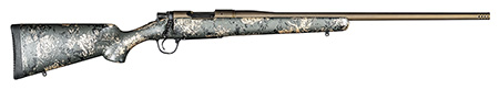 [691328238178] Christensen Arms 8010107500 Mesa FFT 6.5 PRC 4+1 20" Threaded Barrel, Burnt Bronze Cerakote, Green with Black/Tan Webbing Stock