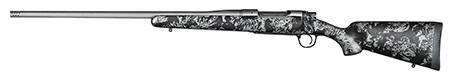[691328238635] Christensen Arms 8010112100 Mesa FFT 300 PRC 3+1 22" Threaded Barrel, Tungsten Gray Cerakote, Black with Gray Webbing Stock, Left Hand