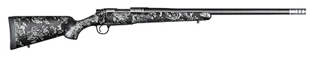 [696528090915] Christensen Arms 8010613700 Ridgeline FFT Full Size 6.5 PRC 3+1, 20" Stainless Steel Threaded Barrel, Stainless Aluminum Receiver, Black w/Gray Accents Fixed Sporter w/Flash Forged Technology Stock
