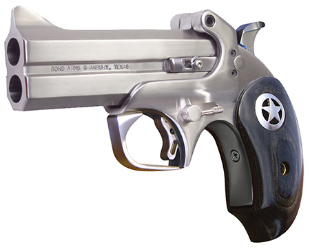 [855959002618] Bond Arms BARII Ranger II  38 Special,357 Mag 4.25" 2rd Stainless Barrel/Frame Black Ash Grips with Integrated Star Inlay