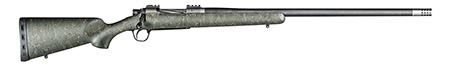 [696528086901] Christensen Arms 8010800203 Summit TI  Full Size 300 PRC 3+1, 26" Natural Titanium Steel Threaded Barrel, Natural Titanium Aluminum Receiver, Green w/Black/Tan Webbing Fixed Sporter Stock