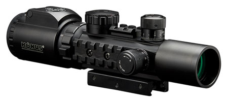 [698156071700] Konus 7170 KonusPro AS-34 Matte Black 2-6x28mm 34mm Tube Dual Illuminated Green/Red Engraved Mil-Dot Reticle Features Bubble Level