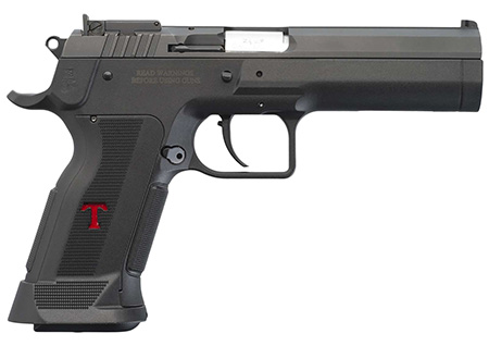 [8051770131724] Tanfoglio IFG TFSTOCK3P9 Stock III  Full Size 9mm Luger 16+1, 4.44" Black Polygonal Rifled Barrel, Black Serrated Slide, Black Polymer Frame w/Beavertail, Black Polymer Grip