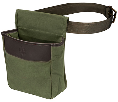 [082442924533] Beretta USA BS961020610076 Waxwear Shell Pouch Green Cotton/Leather 50rd