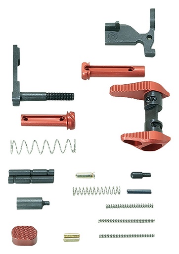 [816397027267] Timber Creek Outdoors ARLPKR Lower Parts Kit  Red Anodized Aluminum for AR-15