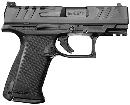 [723364220784] Walther Arms 2842734 PDP F-Series 9mm Luger 15+1 4" Black Steel Barrel, Black Optic Ready/Serrated Slide, Black Polymer Frame w/Picatinny Rail, Black Performance Duty Texture Grips, Ambidextrous