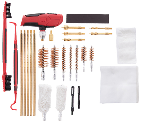 [888151026328] Birchwood Casey UNVCLNKIT Universal Cleaning Kit Multi-Caliber/Multi-Gauge 22 Pieces Black/Red