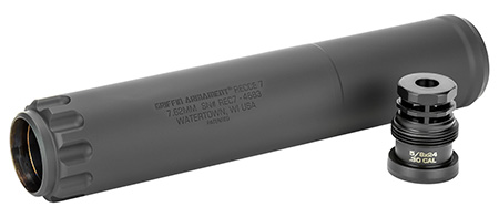 [791154081051] Griffin Armament GAREC7-W Recce 7  30 Cal 1.47"D Black Cerakote Stainless Steel 300 Win Mag Rated with Taper Mount