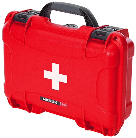 [666365031303] Nanuk 909FSA9 909 First Aid Case Red Resin w/ Latches