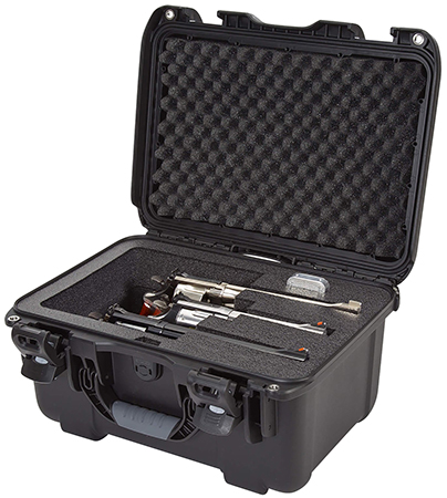 [666365024237] Nanuk 918REV01 918 3 Up Revolver Case Black Polymer w/ Foam Padding  &  Latches 14.90" L x 9.80" W x 8.60" H Interior Dimensions