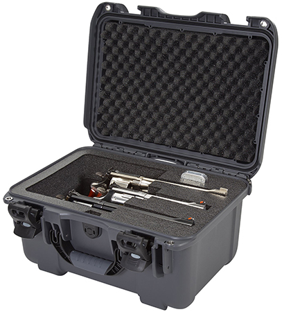[666365024282] Nanuk 918REV07 918 3 Up Revolver Case Graphite Polymer w/ Foam Padding  &  Latches 14.90" L x 9.80" W x 8.60" H Interior Dimensions