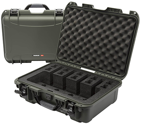 [666365018007] Nanuk 9254UP6 925 4 UP Pistol Case Waterproof Olive Resin w/ Closed-Cell Foam Padding 17" L x 11.80" W x 6.40" H Interior Dimensions