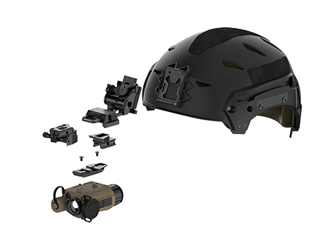 [850029093596] InfiRay Outdoor AC52 Micro-Pictail Helmet/Weapon Shoe Quick Detach Black Dovetail Mount