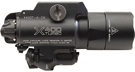 [084871331647] SureFire X400TAGN X400T-A-GN Turbo Black Anodized 650 Lumens White LED/Green Laser