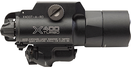 [084871331630] SureFire X400TARD X400T-A-RD Turbo Black Anodized 650 Lumens White LED/Red Laser