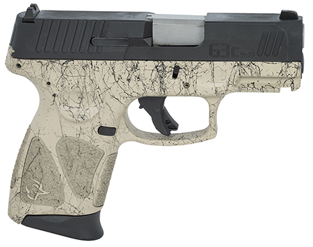 [725327937609] Taurus 1-G3C931-SP3 G3c  9mm Luger Caliber with 3.20" Barrel, 12+1 Capacity, Matte Black Tenifer Steel Slide,  &  Flat Dark Earth with Black Splatter Polymer Frame/Grip Includes 3 Mags