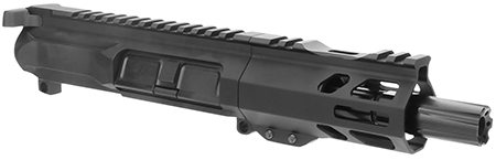 [729205520242] TacFire BU9MM4 Pistol Upper Assembly  9mm Luger 4" Black Nitride Barrel 7075-T6 Aluminum Black Anodized Receiver M-LOK Handguard for AR-Platform