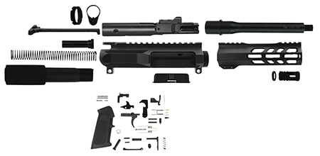 [745559515161] TacFire  AR Build Kit  9mm Luger 7.50" Barrel Black for AR Platform