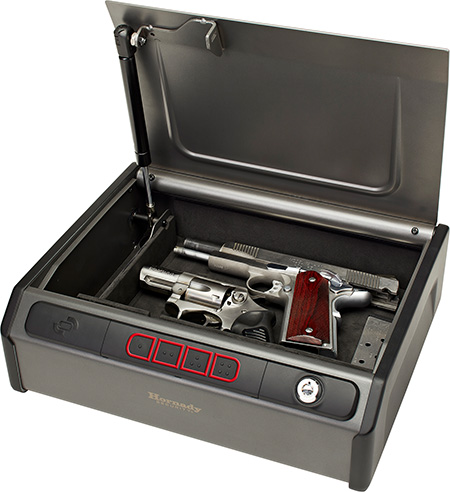 [090255974362] Hornady 97436 Rapid Safe  RFID Access Code Key Entry Gray Steel Holds 2 Handguns